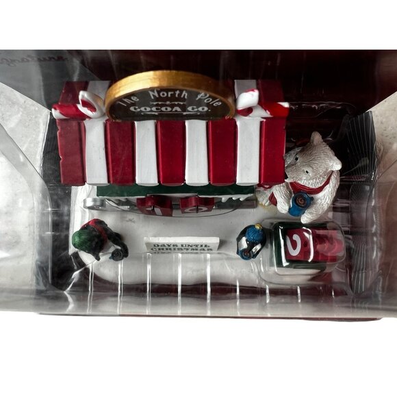 Lemax Christmas Table Accent Cocoa Stand With Polar Bear & Penguin Figurines - Picture 3 of 7